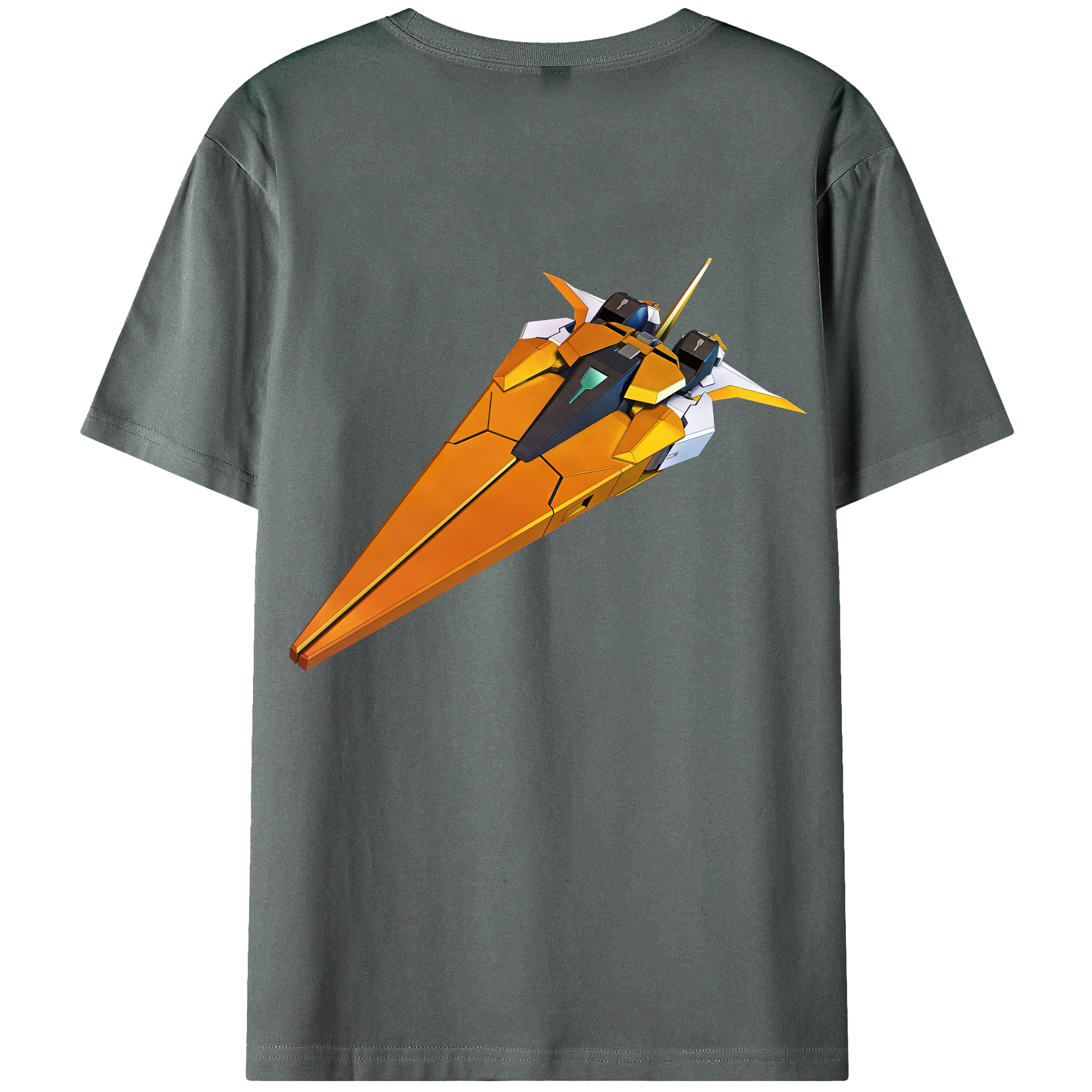 （画像用） 機動戦士ガンダム Mobile Suit Gundam 綿100％ メンズ半袖Tシャツ（バックプリント） 通気性